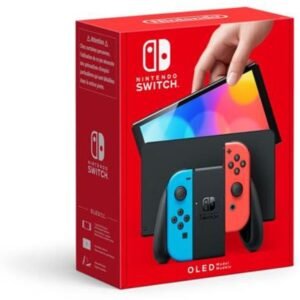 Console Nintendo Switch (modèle OLED) avec manettes Joy-Con bleu néon / rouge néon (SWITCH)