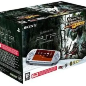 console playstation portable slim & lite 3004 mystic silver - pack monster hunte (PSP)