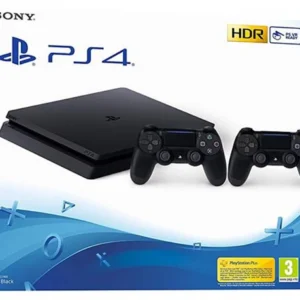 PS4 SLIM 1 Tb F black + 2eme dual shock 4 noire V2 (PS4)