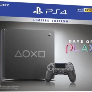 Console Playstation 4 (1To) Slim steel black standalone Days of play - Édition Limitée (PS4)