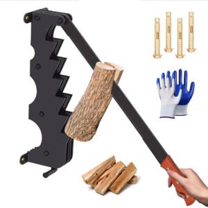Fendeuse de Bois de Chauffage Murale, Fendeur de bûches manuel avec gants, Fendeuse de Bûches Manuelle Po