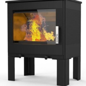 Poêle à bois étanche 7.3kw noir gaby - FR9016110B - supra