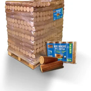 Palette de 104 Packs de WOODSTOCK Bois Densifié 5 bûches