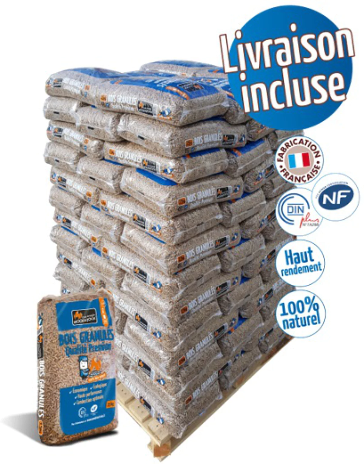 WOODSTOCK BOIS GRANULES - Palette de 66 Sacs de 15 kg – Image 2