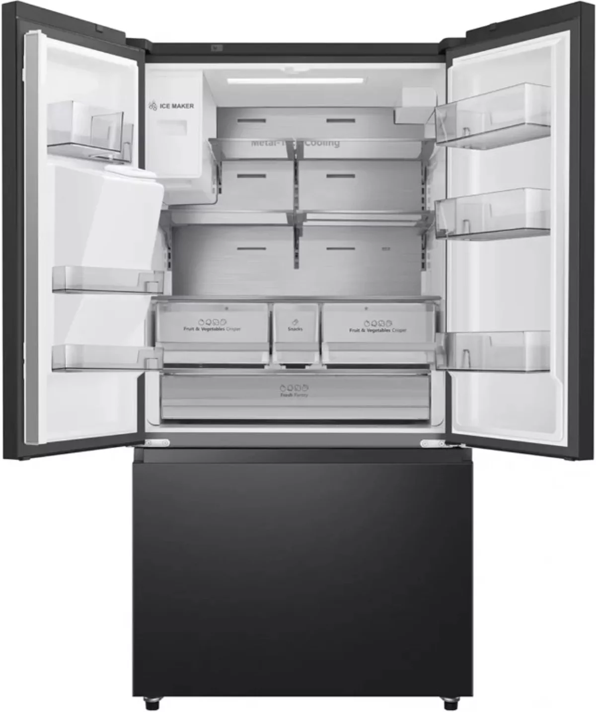 Réfrigérateur américain 91.4cm 612l ventilé - RF793N4SAFE - hisense – Image 2