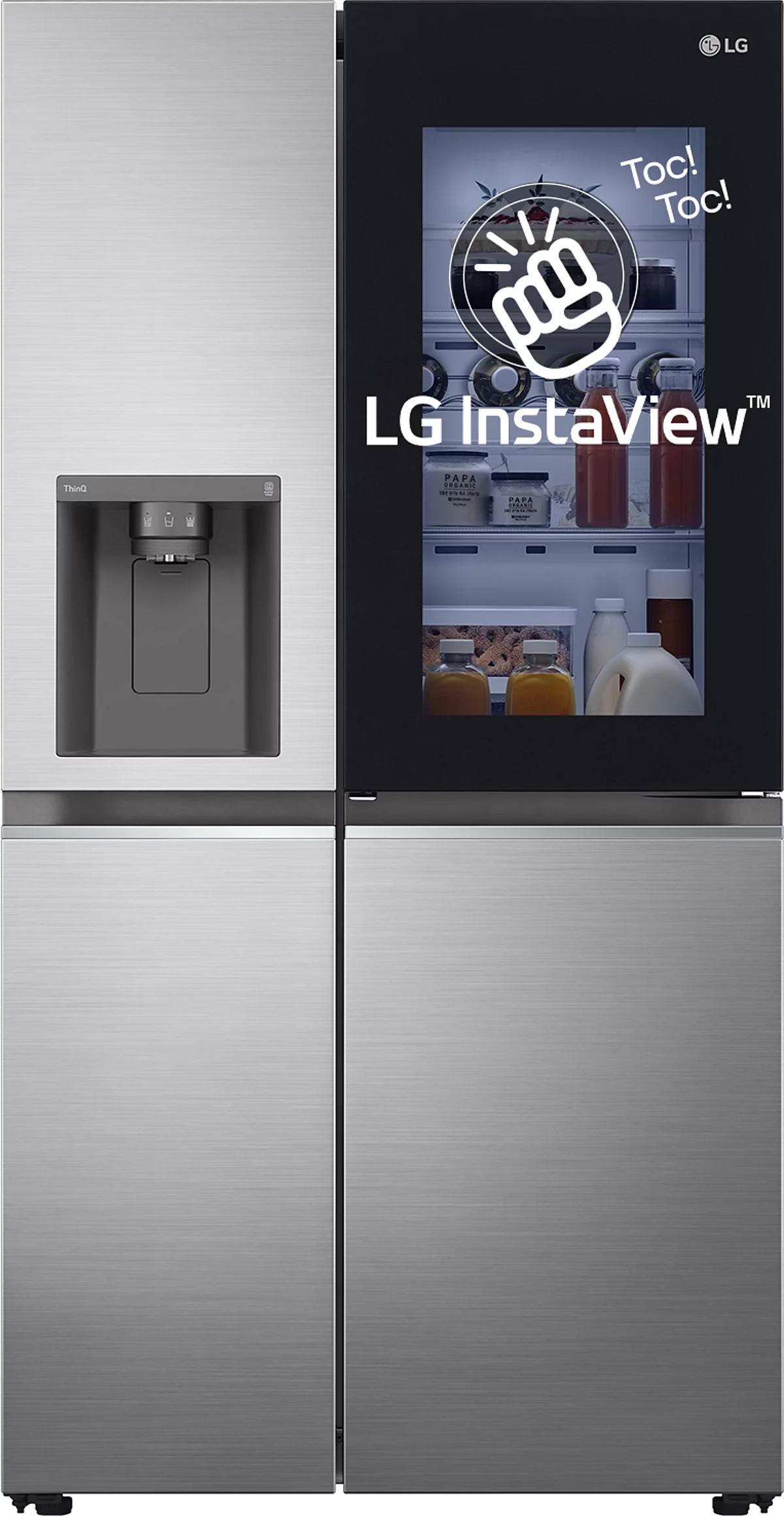 LG InstaView GSXV80PZLE frigo américain Pose libre 635 L E Argent
