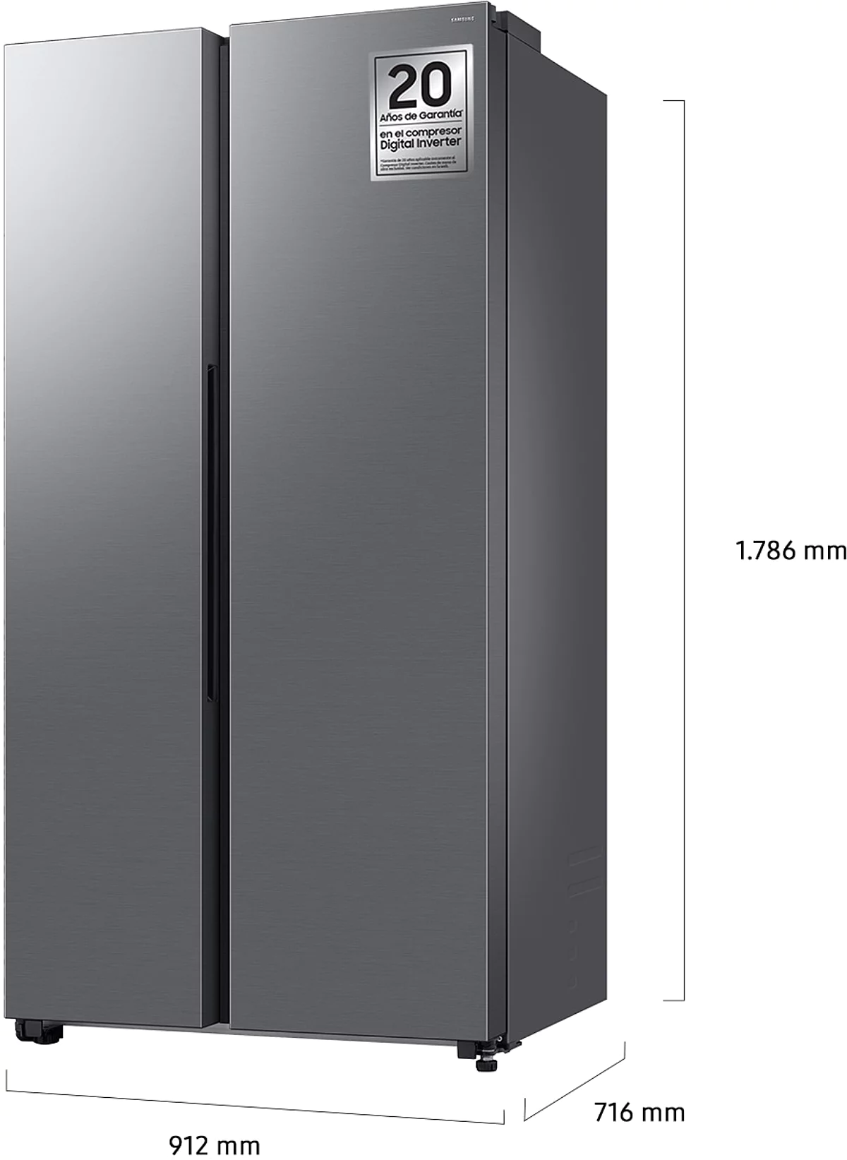 Samsung Series 7 RS70F65QET frigo américain Pose libre 659 L E Acier inoxydable – Image 3