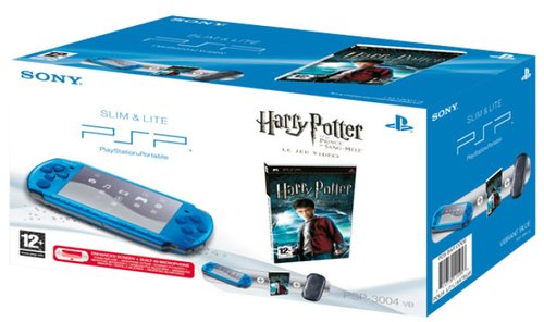 console playstation portable slim & lite 3004 vibrant blue - pack harry potter 6 (PSP)