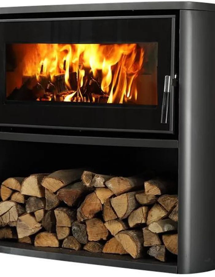 Poêle à bois 7.7kw noir laslo bûcher – fr9010570b – supra