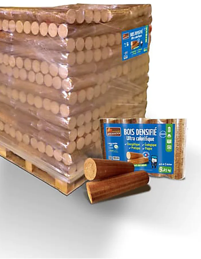 Palette de 104 Packs de WOODSTOCK Bois Densifié 5 bûches