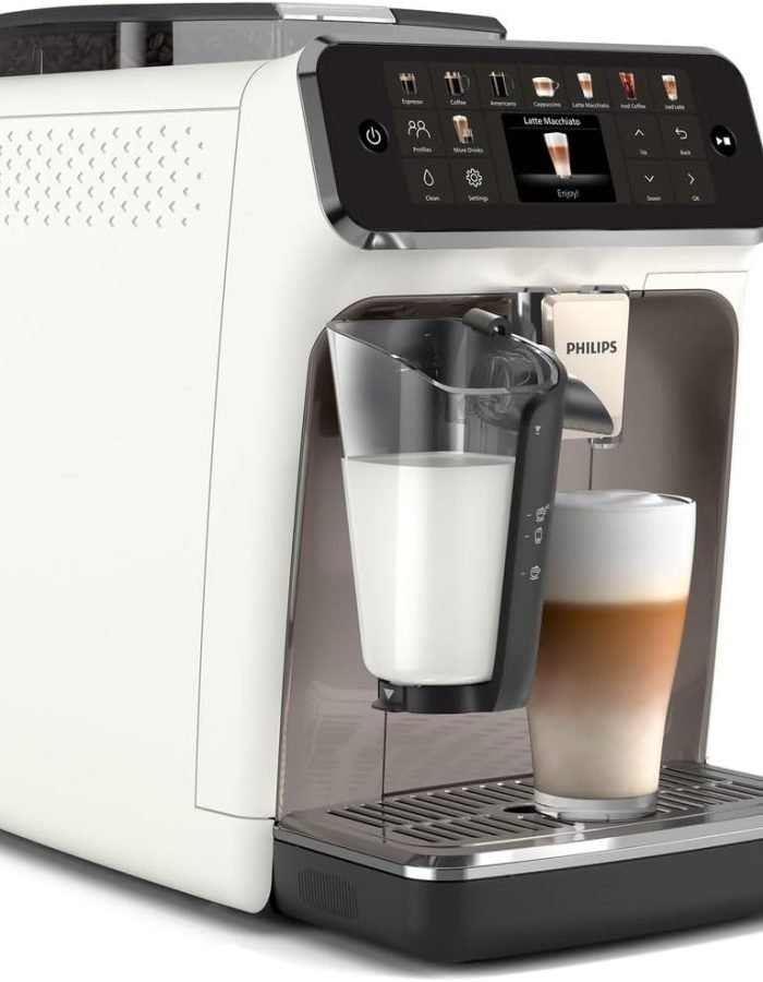 PHILIPS 5500 EP5545/70 Machine à expresso automatique, 1,8 l, 15 bar, blanc